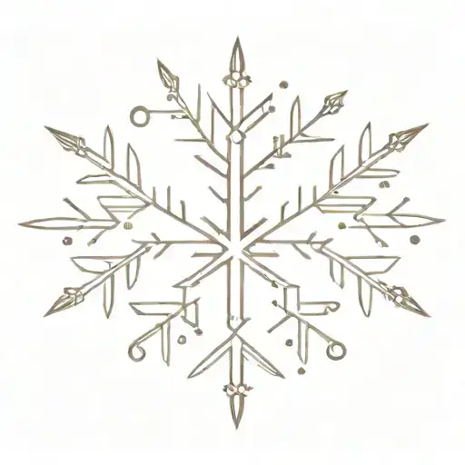 snowflake tattoo design idea