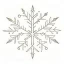 snowflake tattoo design idea