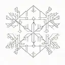 snowflake tattoo design idea