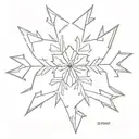 snowflake tattoo design idea