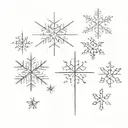 snowflake tattoo design idea