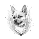 Dog Paw with Heart tattoo design idea