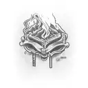 blunt with smoke going down and 420 at bottom spine tattoo design idea