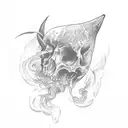 blunt with smoke and 420 at bottom tattoo design idea