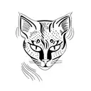 A cryptic tattoo representing cats tattoo design idea