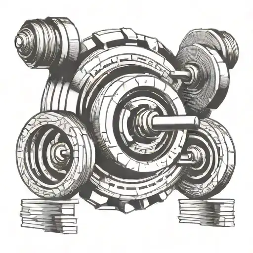 weightlifting barbell tattoo design idea