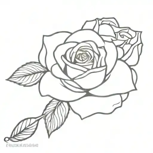 roses and galaxy tattoo design idea