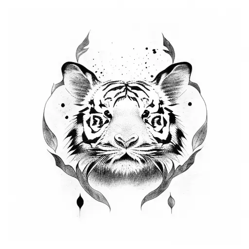 half arm sleeve with Chinese rabbit tiger pig tattoo design idea