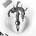 Daggered heart tattoo design idea