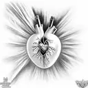 Daggered heart tattoo design idea