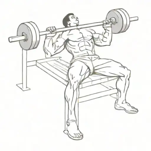 bench press tattoo design idea