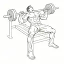 bench press tattoo design idea