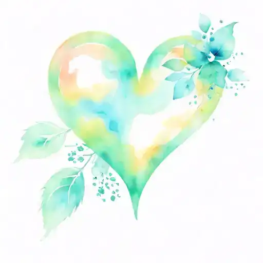 b R heart  tattoo design idea