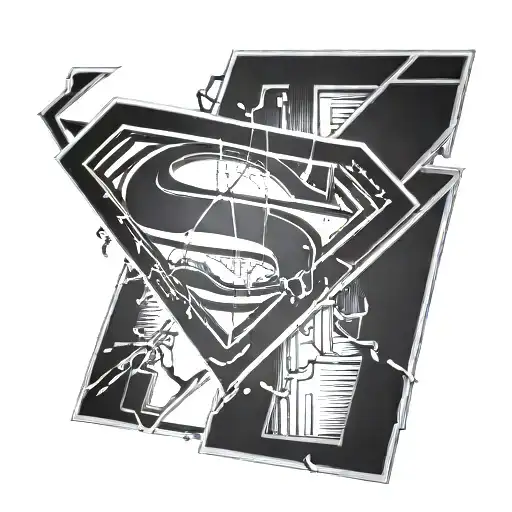 superman symbol tattoo design idea
