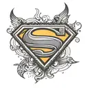 superman logo tattoo design idea