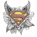 superman logo tattoo design idea
