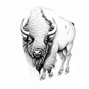 bison tattoo design idea