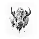 bison tattoo design idea