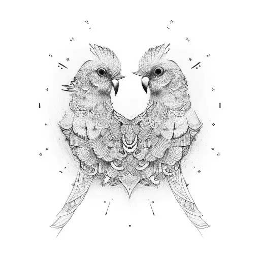 heaven bird tattoo design idea