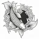 koi carp fish tattoo design idea