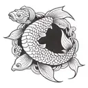 koi carp fish tattoo design idea