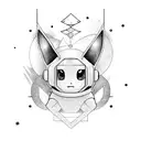 eevee spaceman tattoo design idea