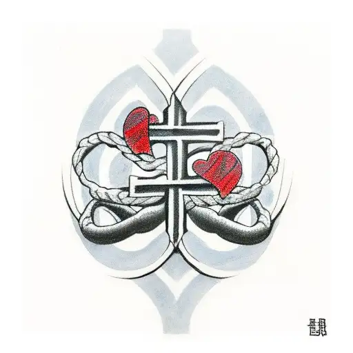 3 cross with scorpio and broken heart for female tattoo design idea