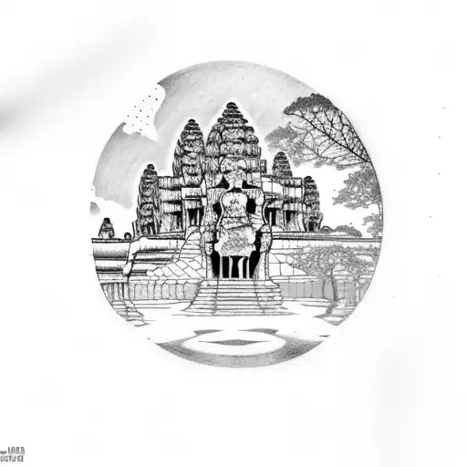 angkor wat tattoo design idea