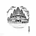 angkor wat tattoo design idea