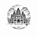 angkor wat tattoo design idea