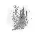 the dark tower tattoo design idea