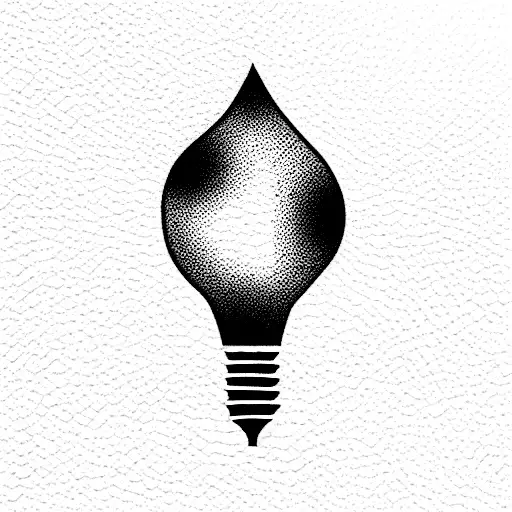 broken light bulb tattoo design idea