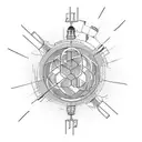 broken light bulb outside a box tattoo design idea