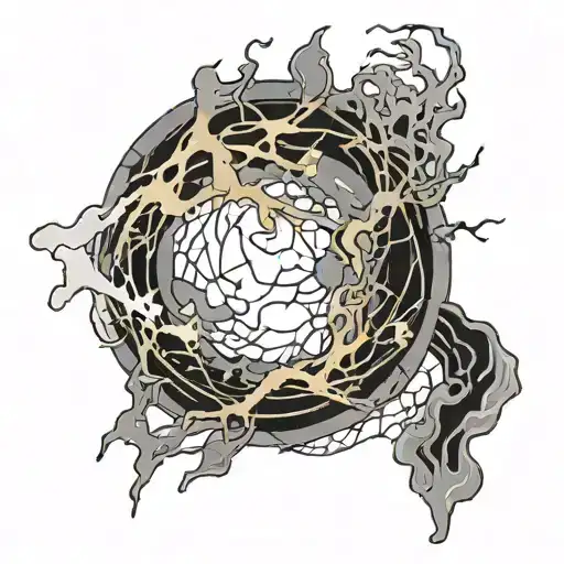 algen kintsugi style filled tattoo design idea