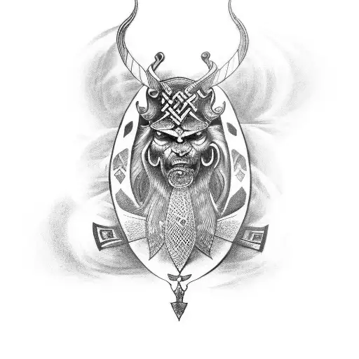 Create a tribal design inspired by viking style tattoos tattoo design idea