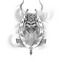 Create a tribal design inspired by viking style tattoos tattoo design idea