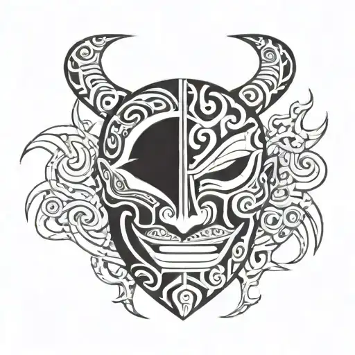 date: 10/30/54, darkness comes light, itchigo hollow mask, good vs evil tattoo design idea