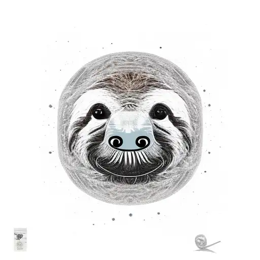 acid trip sloth tattoo design idea