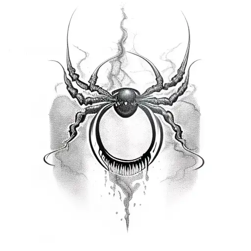 venom from spiderman tattoo design idea
