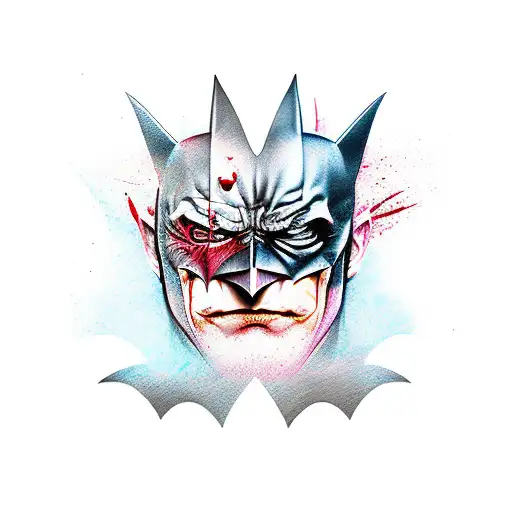 batman and joker tattoo design idea