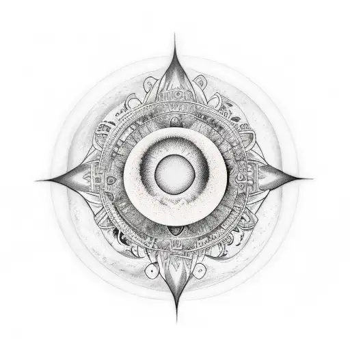 spiritual moon phases tattoo design idea