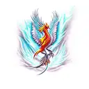 phoenix rising from the ashes tattoo design idea