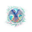 phoenix rising from the ashes tattoo design idea