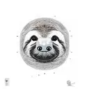 acid trip sloth tattoo design idea