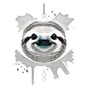 acid trip sloth tattoo design idea