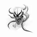 venom from spiderman tattoo design idea