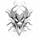 venom from spiderman tattoo design idea