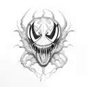 venom from spiderman tattoo design idea