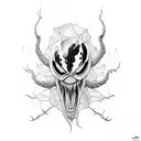 venom from spiderman tattoo design idea