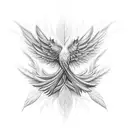 featherless wing tattoo design idea